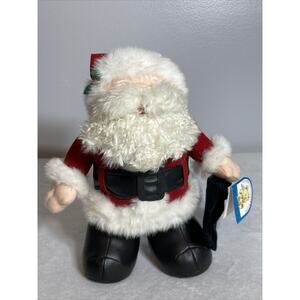 VTG Kellytoy Play Pets Standing Santa 10 In Plush Christmas Red Tag HTF